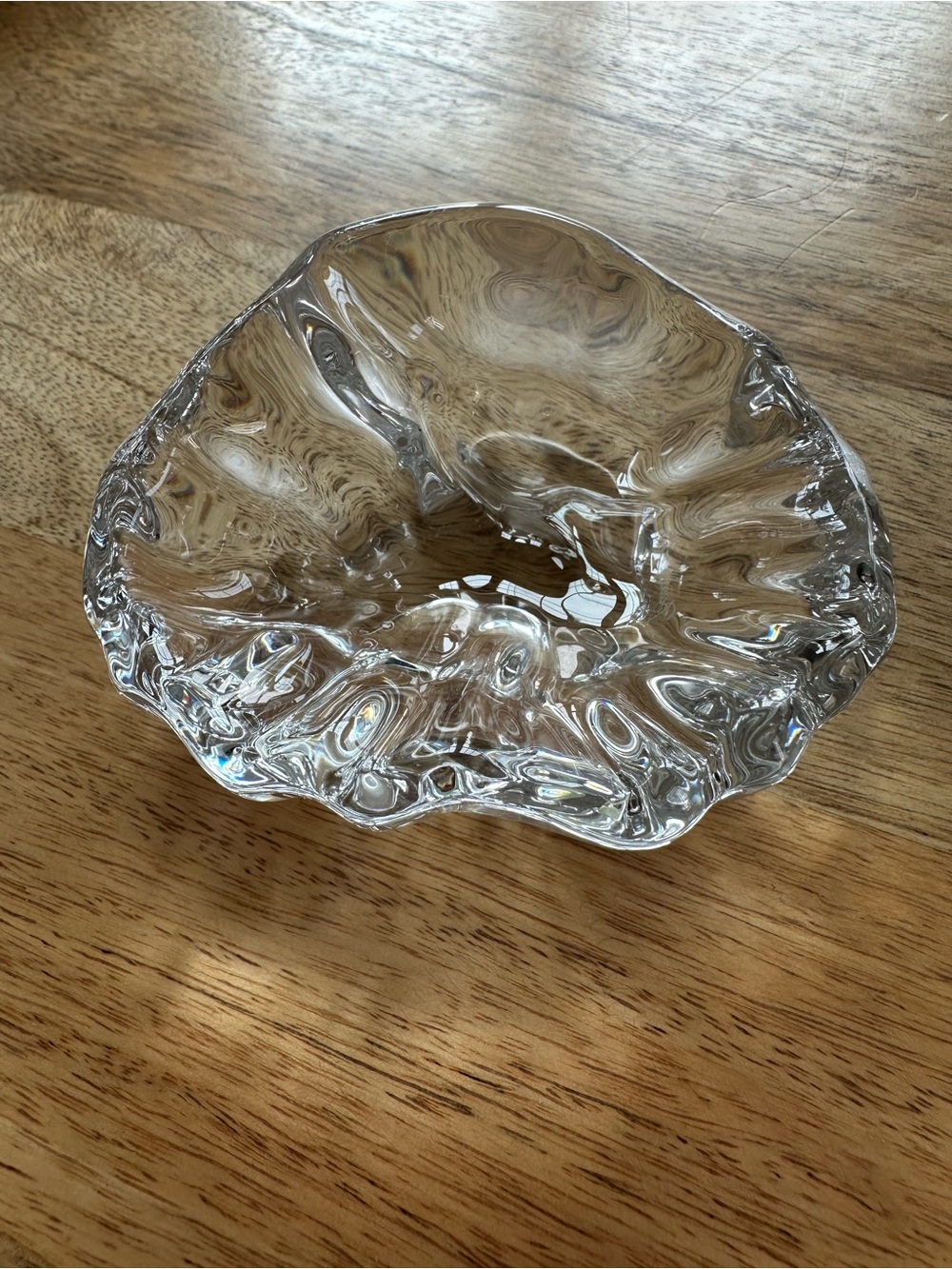 Vintage Baccarat crystal small oyster caviar open salt